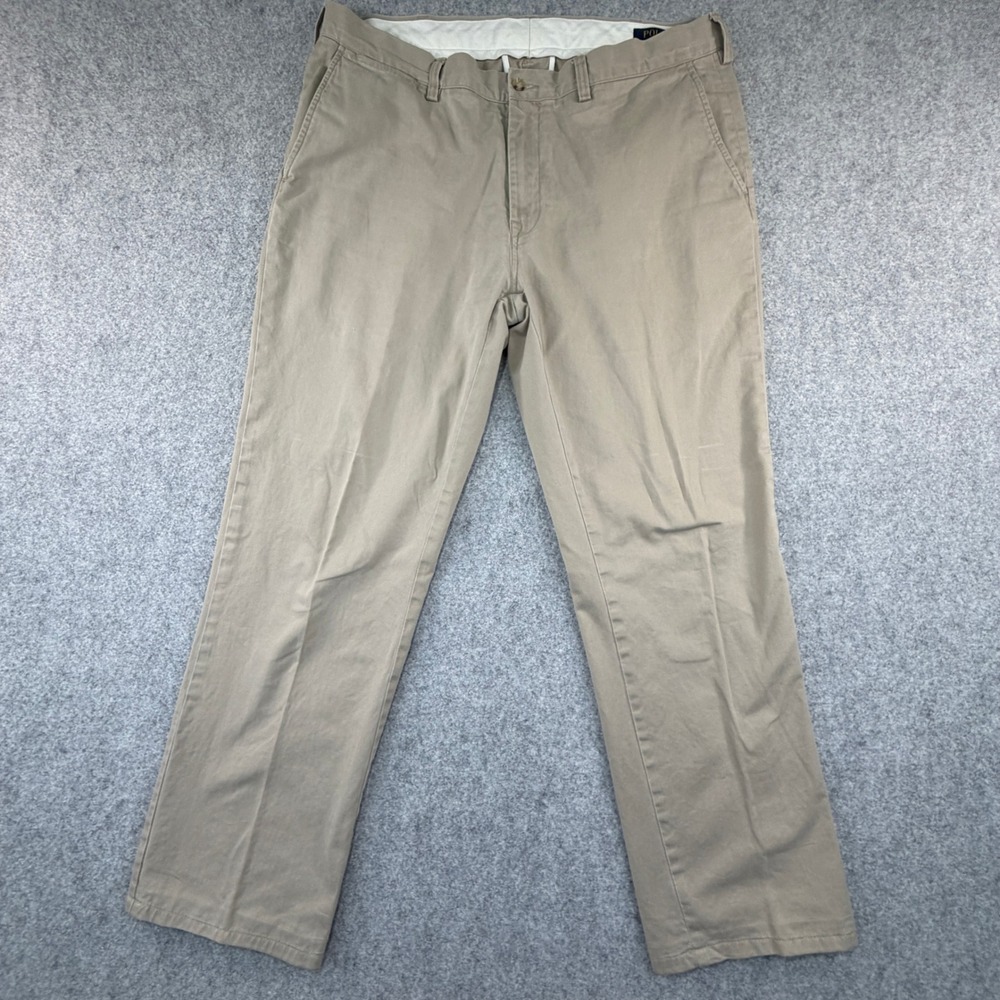 Polo Ralph Lauren Classic Fit Chino Pants Mens 38x32 Khaki Tan Cotton Trousers